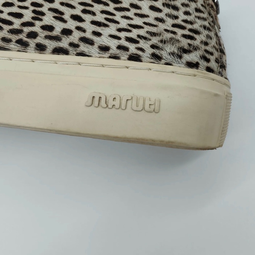 Maruti Brazz Lace Up Pony Hair Leather Animal Print Shoes Trainers EU 37 UK 4 - Picture 6 of 6